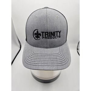 Custom‎ Richardson Trucker Hat Trinity Products Gray Black Adjustable